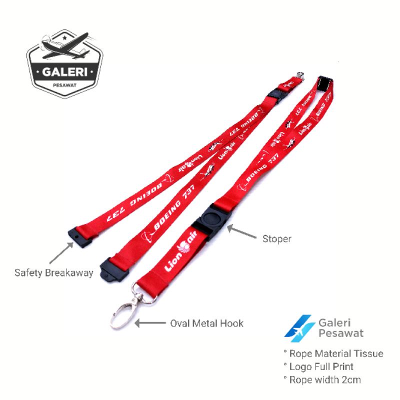 GANTUNGAN LION AIR / BOEING 737 สายคล้องบัตร