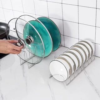 Stainless Steel Dish Drying Rack / Kitchen Countertop Drainer Holder / Multifunctional Organizer Shelf For Plates, Cutting Boards, Bakeware, Pots & Pans