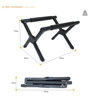 ขาตั้งกระติก อลูมิเนียมพับได้ สีดำด้าน รับน้ำหนักได้ถึง 80 kg ขาตั้งกระติกน้ำแข็ง ที่วางกระติกน้ำแข็ง แข็งแรงมากรับ