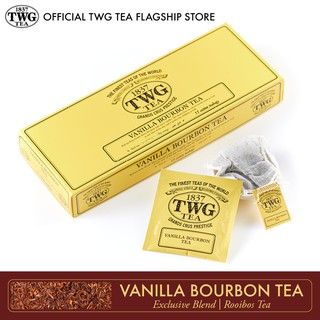 TWG Tea I Vanilla Bourbon Tea  l Cotton Teabag Box Gift 15 Teabags / ชา ทีดับเบิ้ลยูจี ชาแดง วานิลลา เบอร์เบิน ที ชนิ