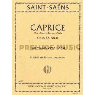 (Violin and Piano) Saint-Saëns, C: Caprice op.52 (IMC637)