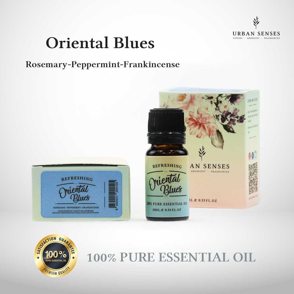 น้ำมันหอมระเหยอโรมาบริสุทธิ์แท้100% สกัดจากธรรมชาติ Urban Senses Pure Essential Oil - Oriental Blues