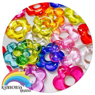 ลูกปัดดอกไม้สีใส 20mm 20g อุปกรณ์ Diy