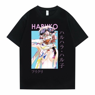 ผ้าฝ้ายแท้เสื้อยืด พิมพ์ลายอนิเมะ Fooly Cooly Kawaii Flcl Haruko Haruhara สไตล์ญี่ปุ่น คลาสสิก โอเวอร์ไซซ์ แฟชั่นสําหรับ