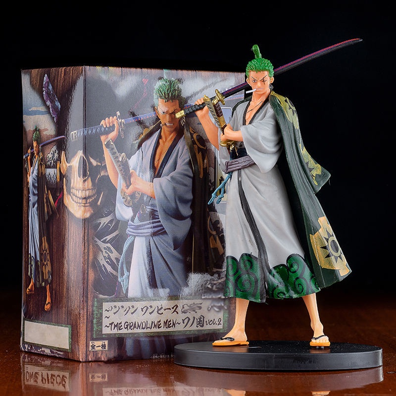 ฟิกเกอร์ One Piece Luffy Zoro Sanji Usopp DXF Wano Country PVC ของเล่นสําหรับเด็ก（NO BOX）