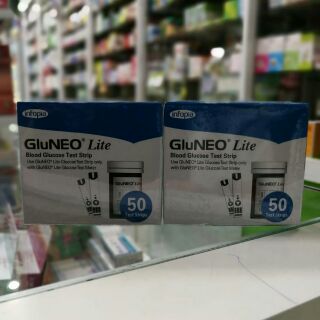 GluNEO Lite Blood Glucose Test Strip 1 กล่อง(50 แผ่น) *แถบตรวจวัดน้ำตาล*