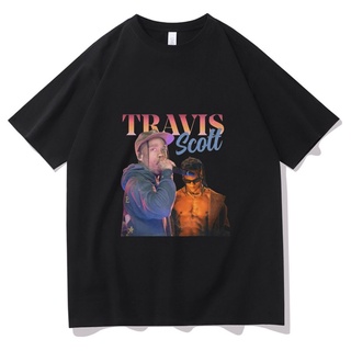 เสื้อยืดแขนสั้น พิมพ์ลาย Travis Scott Cactus Jack สไตล์ฮิปฮอป แฟชั่นวินเทจ สําหรับผู้ชายSize S-5XL