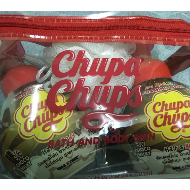 Chupa Chups Kids 2in1 hair and body  #Choco Milk ครีมอาบน้ำนมกลิ่นช็อคโก มิลค์กี้ สูตรอ่อนโยน ทำความสะอาดผิว 350 ml.2ขวด