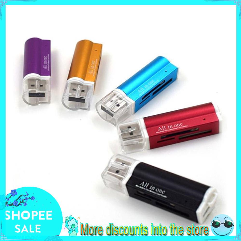 HOT SALE For Micro SD TF M2 MMC MS PRO DUO All in 1 USB 2.0 Multi Card Reader