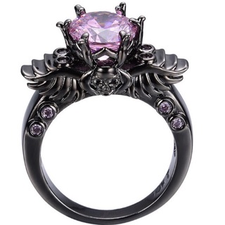 Gothic Ring Violet crystal