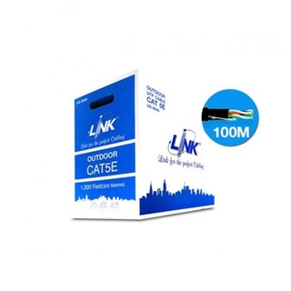 INTERLINK สาย LAN US-9045 CAT5E,สีดำค.ยาว 305เมตร,ใช้เดินภายนอกอาคาร