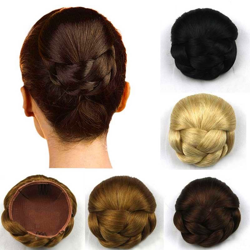 Womens Chignon Hairstyle Hair แฮร พ ซ Black Brown Updo Hair Piece