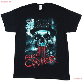 เสื้อยืดผ้าฝ้ายพิมพ์ลายขายดีAlice Cooper Spend The Night ไอลิซ คูเปอร์ เสื้อพิมพ์ลาย เสื้อแนวสตรีท ผู้หญิง ผู้ชาย เสื้อย