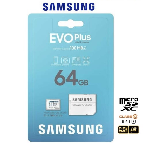 Samsung 64GB EVO Plus Micro SD with SD Adapter