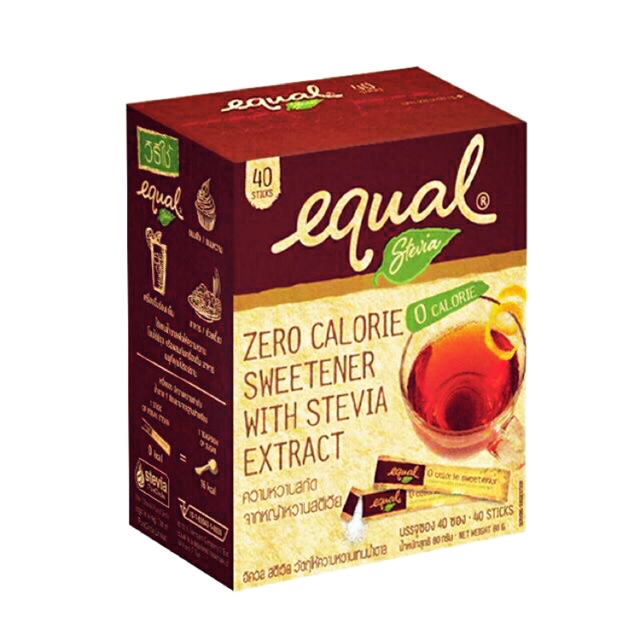 🔥((พร้อมส่ง)) Equal อิควล สตีเวีย หญ้าหวาน 40 ซอง Equal Stevia 80กรัม