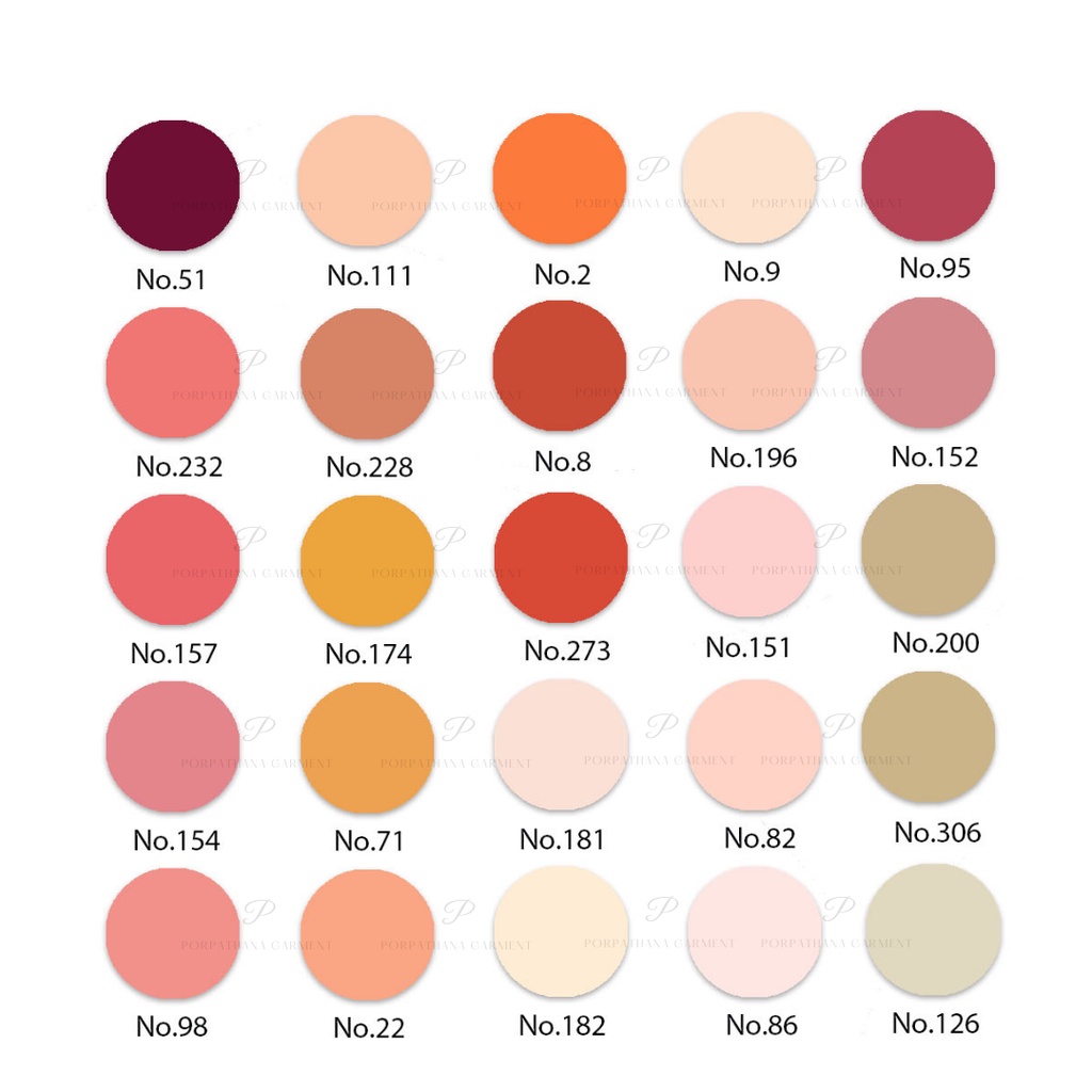 [ชุดสีที่ 3/5 ชมพู แดง ส้ม] ผ้าซับใน ผ้าออร์แกนซ่า ขนาดหน้ากว้าง 50 นิ้ว (เลื่อนรูป ดูชาร์ตสี) - รูปที่ 2