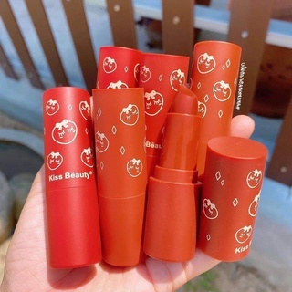 ลิปสติกเนื้อแมท โทนแดงอมส้ม สีโทนขายดี🍑🍑🍊🍊 เซต6แท่ง100บาท