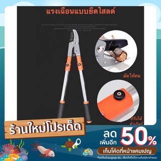 TD-079 กรรไกรตัดกิ่ง ตัดกิ่งไม้ ด้ามยาว ปรับความยาว68-103cm.5ระดับๆละ7cm.ใบมีดคม