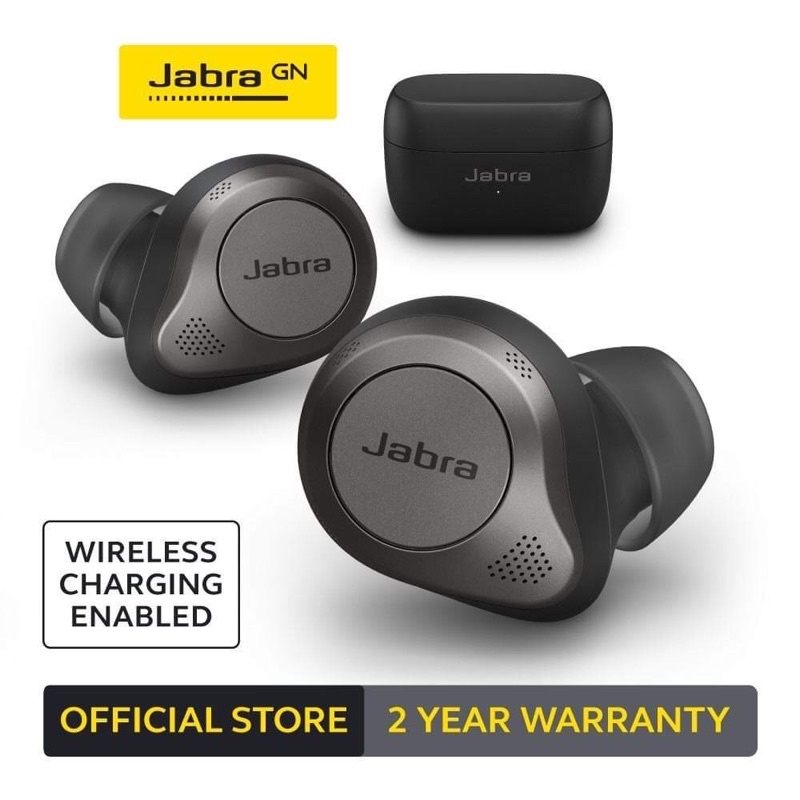 Jabra หูฟังไร้สาย รุ่น Elite 85t True Wireless Bluetooth Earbuds - Titanium Black