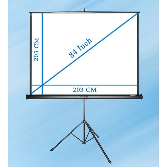 Grandview Tripod Screen PT-H84 84 Inch อัตราส่วน 1:1 (203 x 203 cm.)