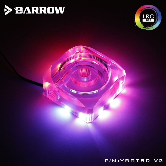 Barrow Acrylic DDC pump cover for combo reservoir and pump Aurora RGB  (ฝาปั๊มสำหรับ SPB17/DDC  รับป