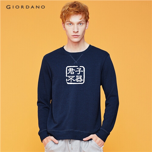 GIORDANO MEN Printed crewneck sweatshirt 91099631