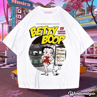 [S-5XL]เสื้อยืด พิมพ์ลายการ์ตูน VINTAGE TEE BETTY BOOP สไตล์คลาสสิก