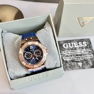 นาฬิกา GUESS Womens Stainless Steel + Stain Resistant Silicone Watch U1053L1 ของแท้100%