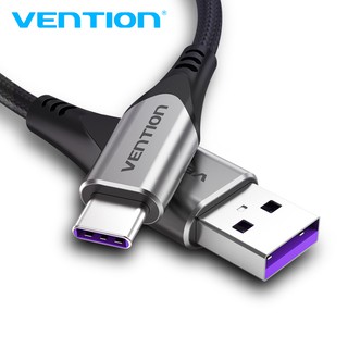 Vention สายชาร์จ USB Type C แบบไนลอน ชาร์จเร็ว 40w สูงสุด 5A สำหรับ Huawei Android COF