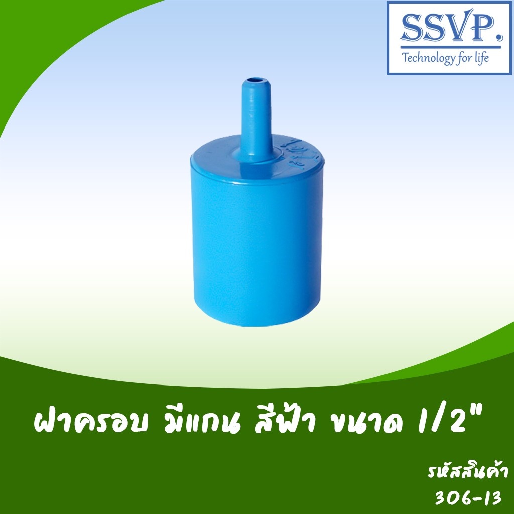 ฝาครอบมีแกนสีฟ้า  ขนาด 1/2" รหัสสินค้า 306-13
