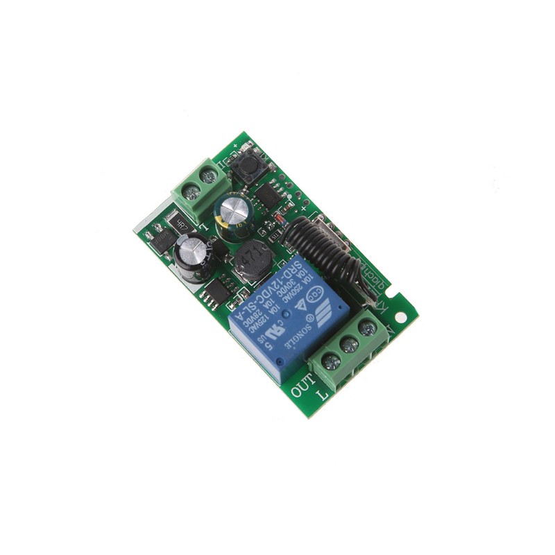 AC 220V 1CH RF 433MHz Wireless Remote Control Switch Module Learning Code Relay