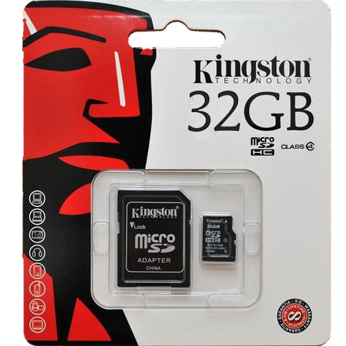 Kingston เมมโมรี่การ์ด SDC10G2 32 GB SDHC/SDXC Class 10 UHS-I Micro SD Card with Adapter