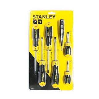 Therichbuyer ชุดไขควง STANLEY รุ่น 92-002 (แพ็ค 6 ชิ้น) สีดำ - เหลือง