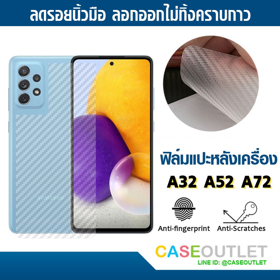 ฟิล์มแปะหลัง Samsung Galaxy A32 4g 5g | A52 | A72 ลายเคฟล่า กันรอยหลัง ฟิล์มหลัง สติ๊กเกอร์ ฟิล์มเคฟ