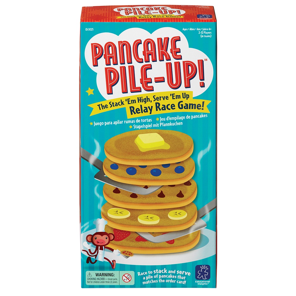 Educational Insights, Pancake Pile-Up! Relay Game เกมวิ่งผลัด-เสิร์ฟแพนเค้กร้อนๆ ของเล่นเด็ก 4 ปีขึ้นไป