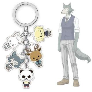 Anime Beastars Legosi Keychain Cartoon Figure Acrylic Pendant Keyring