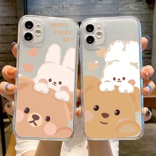 มีความคิดสร้างสรรค์ สไตล์เกาหลี โปร่งใส เคสโทรศัพท์  หมี เคส เคสมือถือซิลิโคนนุ่ม มีความคิดสร้างสรรค์ คสซิลิโคน สำหรับติด เคสไอโฟน11 โทรศัพท์ 7 8 plus ip i 11 เคสไอโฟน 12 13 14 pro max mini เคสไอโฟน 13 เคสไอโฟน เคสไอโฟน7พลัส xs XR case เคสโทรศัพท์