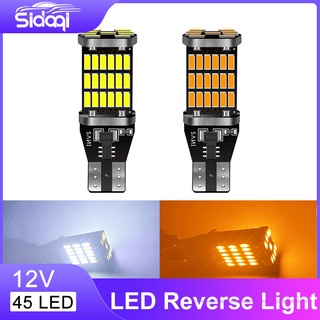  หลอดไฟเลี้ยว LED 45 T15 W16W 45SMD สีขาว สีเหลือง สําหรับติดรถยนต์มอเตอร์ไซค์ 1 ชิ้น