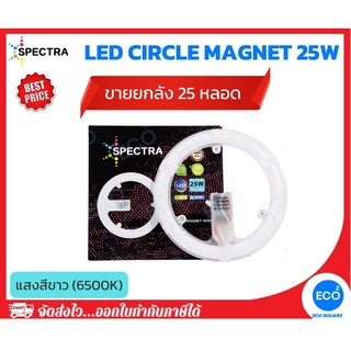 ยกลัง 25 ชิ้น SPECTRA แผงไฟไส้โคมซาลาเปา แผงไฟแม่เหล็ก LED Magnet Circle ขนาด 35W แสงสีขาว 6500K