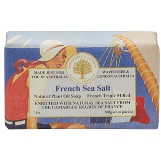 Wavertree &amp; London Luxury Soap - French Sea Salt สบู่ออร์แกนิค  (เกลือทะเลจากฝรั่งเศสและเชียบัตเตอร์) (200g)