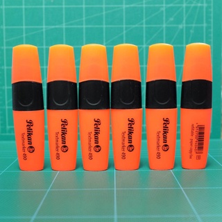 ปากกาเน้นข้อความ ไฮไลท์ สะท้อนแสง พีลีแกน Pelikan Textmarker 490 สีส้ม(1ชุด/6ด้าม)