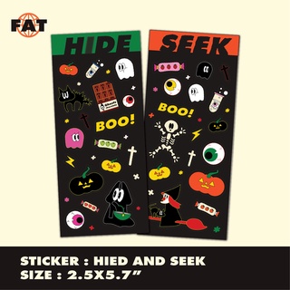 sticker fatclub : hide and seek halloween ฮาโลวีน สติกเกอร์ไดคัท ตกแต่งโน๊ต diy