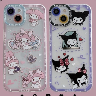 เคส Samsung A13 A73 M52 A03 A12 A02S A03S A71 A51 A02 A50 A50S A30S A72 A52 A32 A22 A21S A30 A20 S20 Fe S20 S10 S30 Plus S20 S21 S30 Ultra S12 Note10 Lite M02 เมโลดี้ เคสนิ่มซิลิโคนนุ่มเคสใสสแควร์ขอบแองเจิลป้องกันตากล้องกันกระแทกการ์ตูนสไตล์น่าร