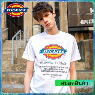 สินค้าเฉพาะจุด Dickies เสื้อยืดคอกลมแขนสั้นพิมพ์ลายโลโก้สําหรับผู้ชายและผู้หญิง