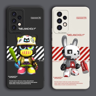 เคสโทรศัพท์มือถือแบบนิ่ม TPU ลายการ์ตูนหมี กระต่าย 3D สําหรับ Samsung Galaxy A73 A72 A53 A52 A52S A33 A32 A23 A22 A12 5G A13 Lite LTE 4G