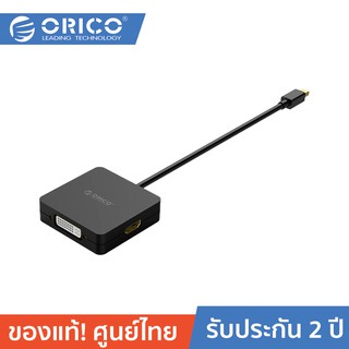 ORICO XD-MDFHDV Mini DP (M) to HDMI/VGA/DVI (F) 3 in 1 HD Video Adapte Black