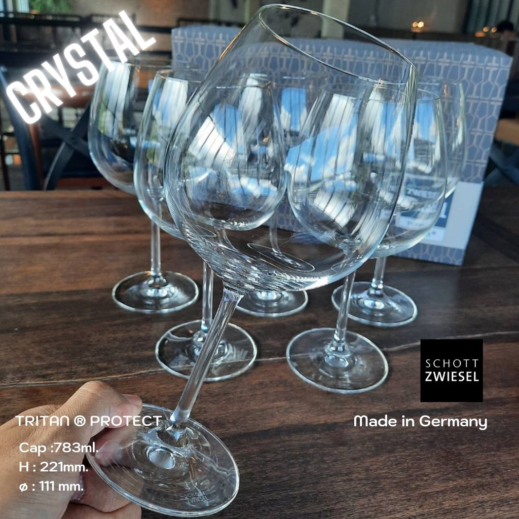 SCHOTT ZWIESEL แก้วไวน์คริสตัล รุ่น Ivento Burgundy 140 ชุด6ใบ