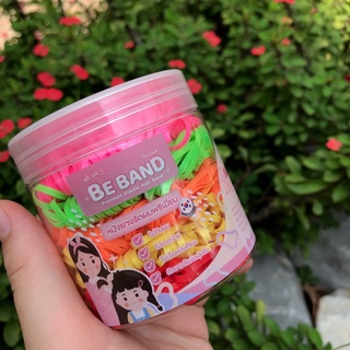 BEBAND หนังยางรัดผมเด็ก [ยางเส้นกลางBasic : ใช้รัดผมเด็ก4ปี+] คละ 5 สี : ชมพู-เขียว-ส้ม-เหลือง-แดง