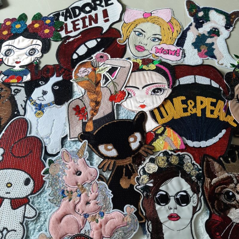 sizeใหญ่ สติ๊กเกอร์รีดติดเสื้อ งานสวยๆ พร้อมส่งจากไทยจ้า