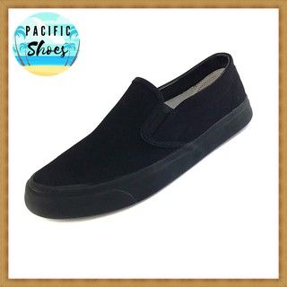 GOLDCITY รองเท้าผ้าใบชาย SLIP ON สีดำ รุ่น NS011 รองเท้าสลิปออน รองเท้าผ้าใบสีดำ